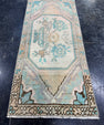 Turkish Mini Rug Oriental Hand Knotted Vintage Rug  1'4'' x  3'1'' #12153