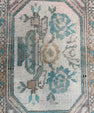 Turkish Mini Rug Oriental Hand Knotted Vintage Rug  1'4'' x  3'1'' #12153