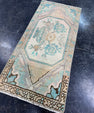 Turkish Mini Rug Oriental Hand Knotted Vintage Rug  1'4'' x  3'1'' #12153