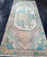 Turkish Mini Rug Oriental Hand Knotted Vintage Rug  1'4'' x  3'1'' #12153