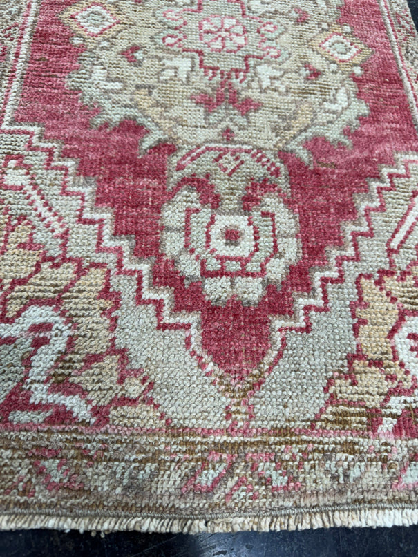 Turkish Mini Rug Oriental Hand Knotted Vintage Rug  1'6'' x  2'11'' #12152