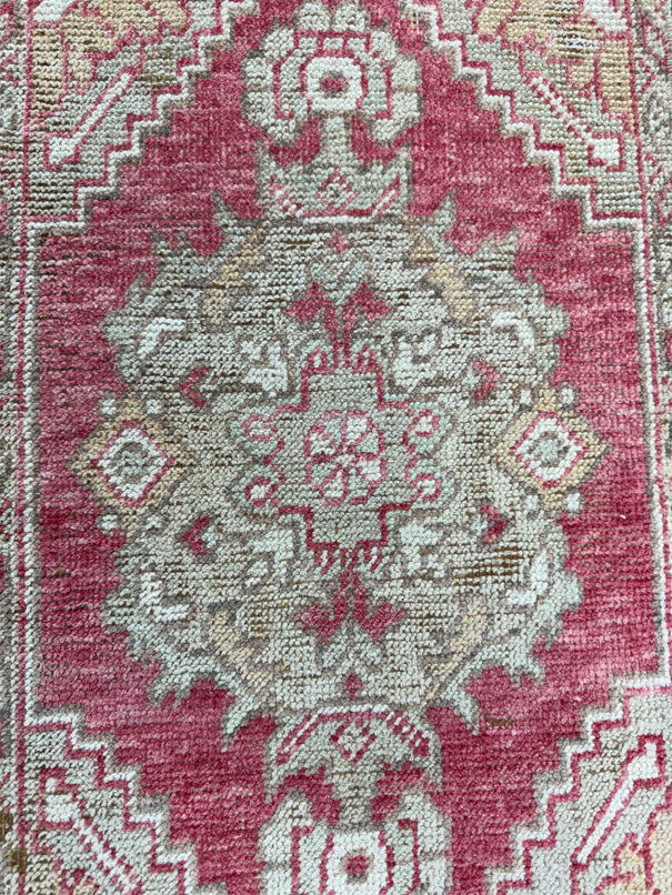 Turkish Mini Rug Oriental Hand Knotted Vintage Rug  1'6'' x  2'11'' #12152