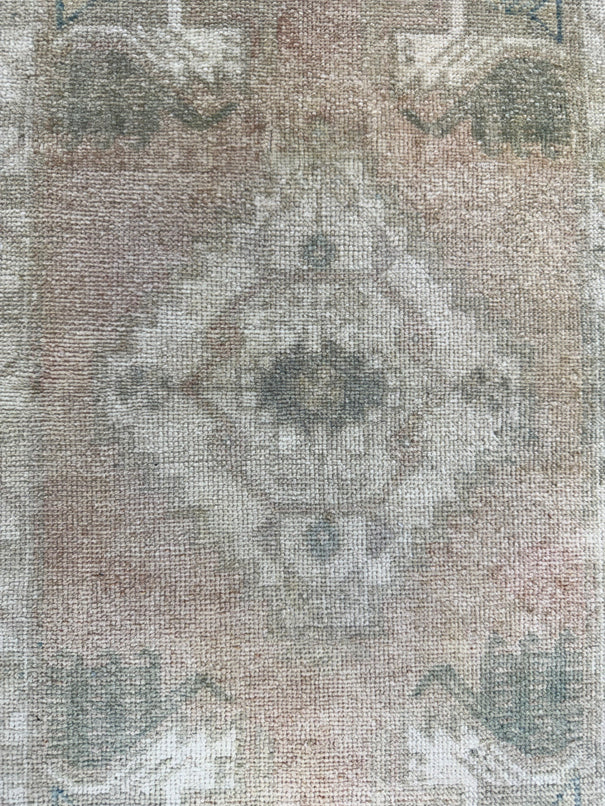Turkish Mini Rug Oriental Hand Knotted Vintage Rug  1'5'' x  3'2'' #12149