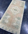 Turkish Mini Rug Oriental Hand Knotted Vintage Rug  1'5'' x  3'2'' #12149