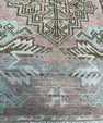 Turkish Mini Rug Oriental Hand Knotted Vintage Rug  1'6'' x  2'8'' #12143
