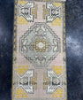 Turkish Mini Rug Oriental Hand Knotted Vintage Rug  1'7'' x  3'1'' #12144