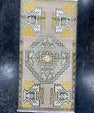 Turkish Mini Rug Oriental Hand Knotted Vintage Rug  1'7'' x  3'1'' #12144
