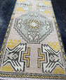 Turkish Mini Rug Oriental Hand Knotted Vintage Rug  1'7'' x  3'1'' #12144