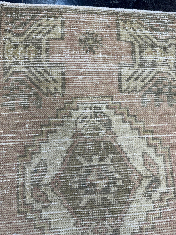 Turkish Mini Rug Oriental Hand Knotted Vintage Rug  1'6'' x  2'11'' #12145