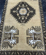 Turkish Mini Rug Oriental Hand Knotted Vintage Rug  1'7'' x  2'11'' #12148