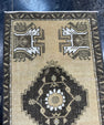 Turkish Mini Rug Oriental Hand Knotted Vintage Rug  1'7'' x  2'11'' #12148