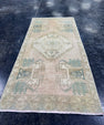 Turkish Mini Rug Oriental Hand Knotted Vintage Rug  1'6'' x  3'2'' #12137