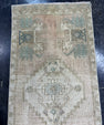 Turkish Mini Rug Oriental Hand Knotted Vintage Rug  1'6'' x  3'2'' #12137