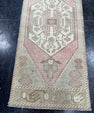 Turkish Mini Rug Oriental Hand Knotted Vintage Rug  1'4'' x  3'4'' #12146