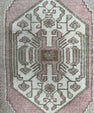 Turkish Mini Rug Oriental Hand Knotted Vintage Rug  1'4'' x  3'4'' #12146
