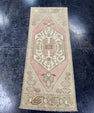 Turkish Mini Rug Oriental Hand Knotted Vintage Rug  1'4'' x  3'4'' #12146