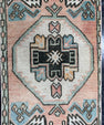 Turkish Mini Rug Oriental Hand Knotted Vintage Rug  1'4'' x  3' #12147