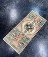 Turkish Mini Rug Oriental Hand Knotted Vintage Rug  1'4'' x  3' #12147
