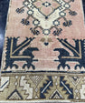 Turkish Mini Rug Oriental Hand Knotted Vintage Rug  1'6'' x  3'4'' #12139