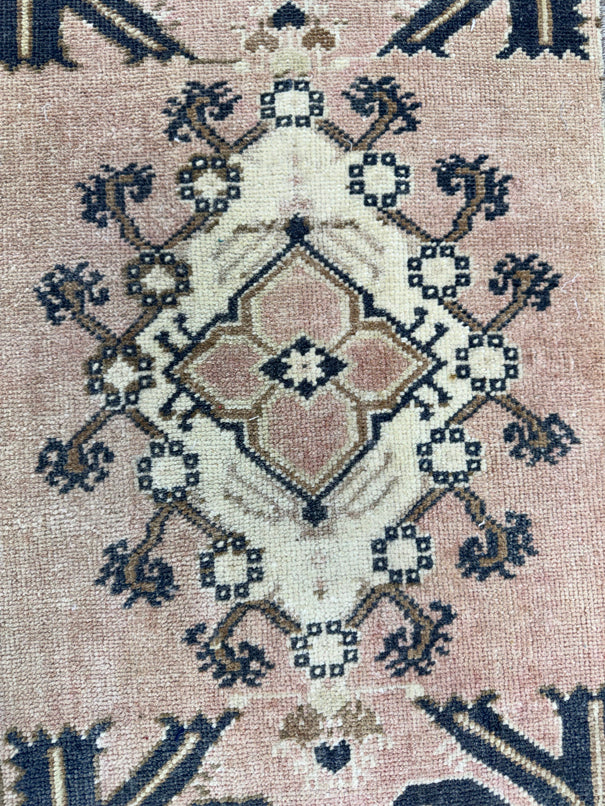 Turkish Mini Rug Oriental Hand Knotted Vintage Rug  1'6'' x  3'4'' #12139