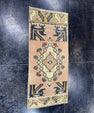 Turkish Mini Rug Oriental Hand Knotted Vintage Rug  1'6'' x  3'4'' #12139