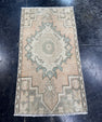 Turkish Mini Rug Oriental Hand Knotted Vintage Rug  1'5'' x  2'9'' #12142