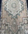Turkish Mini Rug Oriental Hand Knotted Vintage Rug  1'5'' x  2'9'' #12142