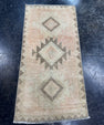 Turkish Mini Rug Oriental Hand Knotted Vintage Rug  1'6'' x  3'1'' #12138