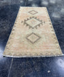Turkish Mini Rug Oriental Hand Knotted Vintage Rug  1'6'' x  3'1'' #12138