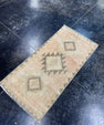 Turkish Mini Rug Oriental Hand Knotted Vintage Rug  1'6'' x  3'1'' #12138