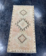 Turkish Mini Rug Oriental Hand Knotted Vintage Rug  1'6'' x  3'1'' #12138