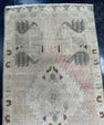 Turkish Mini Rug Oriental Hand Knotted Vintage Rug  1'7'' x  3'3'' #12141