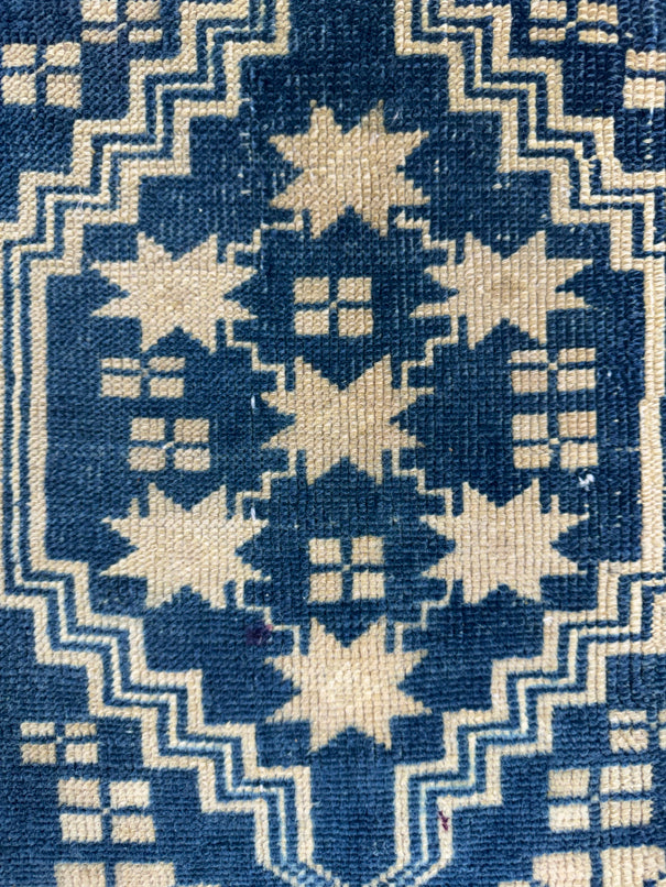 Turkish Mini Rug Oriental Hand Knotted Vintage Rug  1'6'' x  2'1'' #12132
