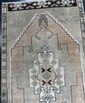 Turkish Mini Rug Oriental Hand Knotted Vintage Rug  1'6'' x  2'10'' #12131