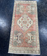Turkish Mini Rug Oriental Hand Knotted Vintage Rug  1'7'' x  3'4'' #12133