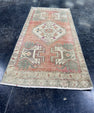 Turkish Mini Rug Oriental Hand Knotted Vintage Rug  1'7'' x  3'4'' #12133