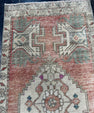 Turkish Mini Rug Oriental Hand Knotted Vintage Rug  1'7'' x  3'4'' #12133