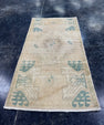 Turkish Mini Rug Oriental Hand Knotted Vintage Rug  1'5'' x  3' #12134