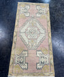 Turkish Mini Rug Oriental Hand Knotted Vintage Rug  1'6'' x  3'1'' #12120