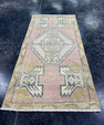 Turkish Mini Rug Oriental Hand Knotted Vintage Rug  1'6'' x  3'1'' #12120