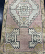 Turkish Mini Rug Oriental Hand Knotted Vintage Rug  1'6'' x  3'1'' #12120