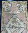 Turkish Mini Rug Oriental Hand Knotted Vintage Rug  1'6'' x  3'1'' #12120