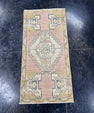 Turkish Mini Rug Oriental Hand Knotted Vintage Rug  1'6'' x  3'1'' #12120