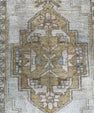 Turkish Mini Rug Oriental Hand Knotted Vintage Rug  1'7'' x  3'4'' #12119