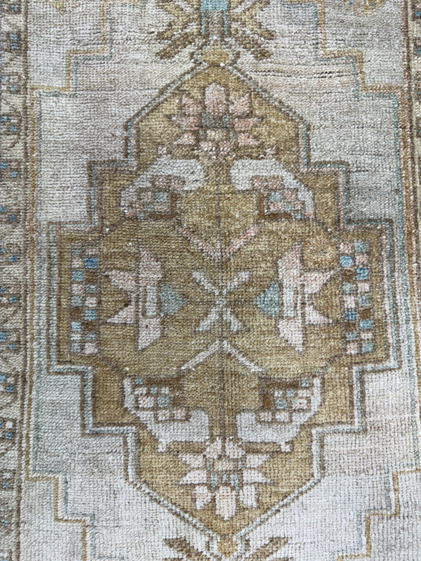 Turkish Mini Rug Oriental Hand Knotted Vintage Rug  1'7'' x  3'4'' #12119