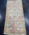 Turkish Mini Rug Oriental Hand Knotted Vintage Rug  1'6'' x  3' #12118