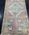 Turkish Mini Rug Oriental Hand Knotted Vintage Rug  1'6'' x  3' #12118