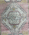 Turkish Mini Rug Oriental Hand Knotted Vintage Rug  1'6'' x  3' #12118