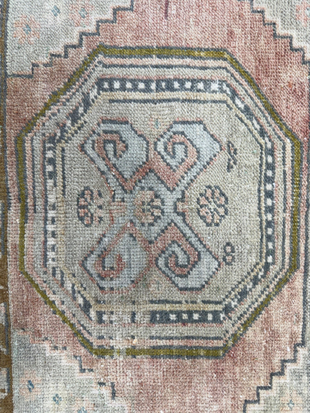 Turkish Mini Rug Oriental Hand Knotted Vintage Rug  1'9'' x  2'10'' #12116