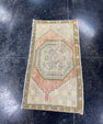 Turkish Mini Rug Oriental Hand Knotted Vintage Rug  1'9'' x  2'10'' #12116